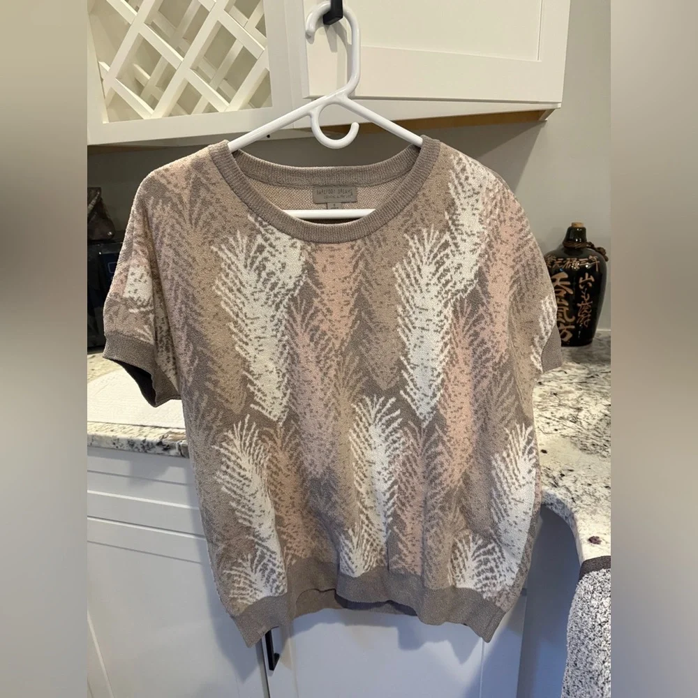 Barefoot Dreams Patterned Sweater - Pink and Cream - Picture 1 of 3